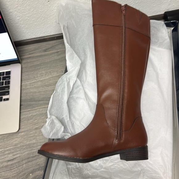 Karen Scott Womens Deliee 2 Zipper Round Toe Riding Boots - Picture 4 of 4